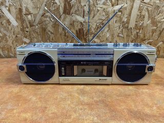 Vintage Sharp Gf - 7c Boombox Deck Recorder Cassette Radio Rare