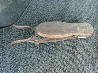 Vintage Antique Wood / Metal Boot Jack Shoe Remover Puller