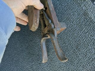 Vintage antique Wood / metal Boot Jack Shoe Remover Puller 2