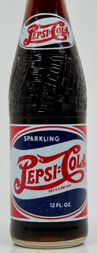 RARE Vintage SPARKLING Pepsi Cola RED WHITE BLUE Bottle REDDING CA 2