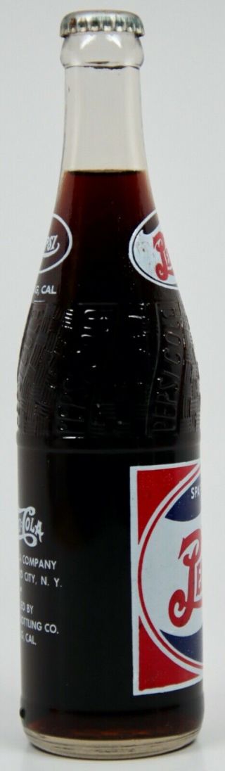 RARE Vintage SPARKLING Pepsi Cola RED WHITE BLUE Bottle REDDING CA 3