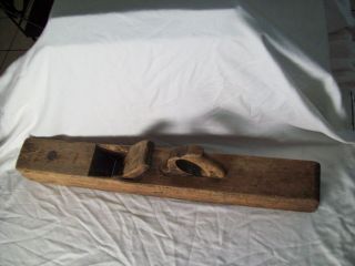 Antique Wooden Wood Block Plane Planer 26 Inches Long Great Vintage Patina 2