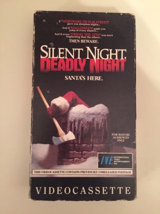 Silent Night Deadly Night Vhs Rare Horror Slasher Gore 80’s Cover Art