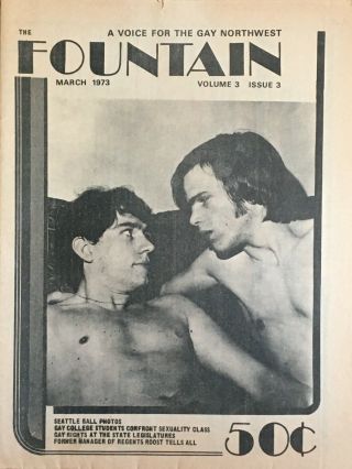 Fountain Vol 3 3 1973 Gay Newspaper Rare Civil Rights Portland Pride Seattle