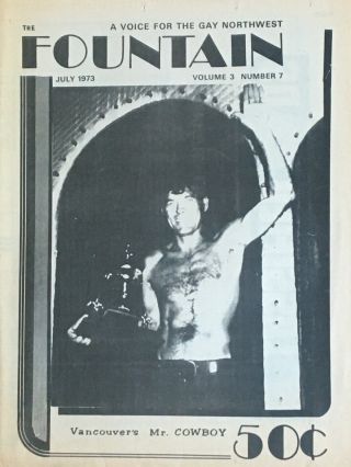 Fountain Vol 3 7 1973 Gay Newspaper Rare Civil Rights Portland Pride Seattle