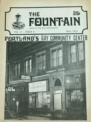 Fountain Vol 2 5 1972 Gay Newspaper Rare Civil Rights Portland Pride Seattle