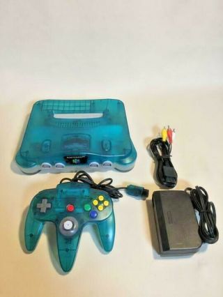 Nintendo 64 Controller Clear Blue Edition No Box Rare Console Limited Edition