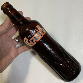 Rare Vintage 12oz.  Brown Amber (orange Crush),  Soda Bottle