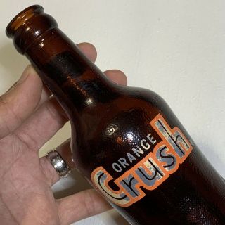 RARE Vintage 12oz.  Brown Amber (Orange Crush),  Soda Bottle 2