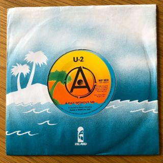 U2 A Day Without Me Rare Uk A Label Dj Promo 7 " Punk Bono Wave Rock