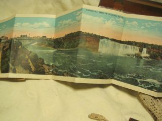 Vtg 1911 Panorama View Of Niagara Falls Souenir Folder - Wh Brandel 32 " X 4.  5 "