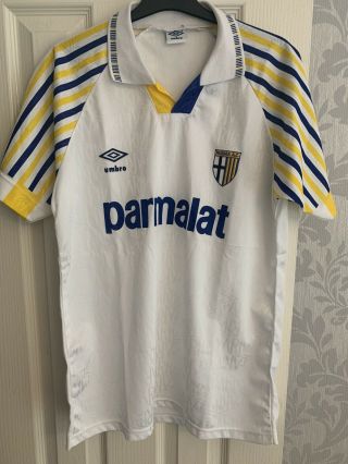 Parma Home Shirt 1991/92,  Rare Vintage Shirt,  Size M,  Immaculate