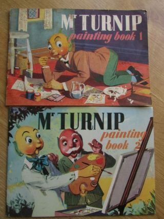 Mr Turnip Painting Books 1 & 2.  1950 