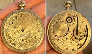 Antique 1894 Ingersoll Reliance? 7 Jewels 50mm Pocket Watch Parts/repairs