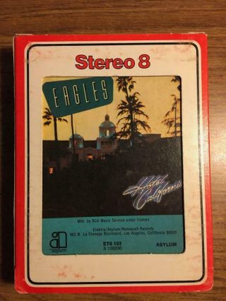 Eagles Hotel California Vintage Rare 8 Track Tape Late Nite Bargain