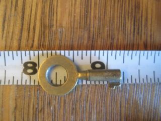 Antique Lock Small Miniature Padlock Brass Hollow Barrel Key 1 1/8 Inch Round