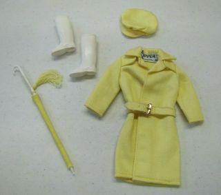 Vintage Barbie Skipper Doll 1965 " Rain Or Shine " 1916 Complete W/ Umbrella Belt