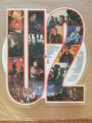 U2 - The Unforgettable Fire - V.  Rare Uk 7 " Shaped Pic Disc White Near