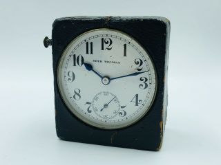 Antique Rare Seth Thomas Tabel Clock Enamel Dial