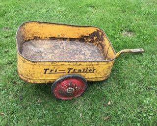 Vintage Rare Tri - Ang Trailer Tri - Trailer,  Pedal Car Tractor Willy Jeep