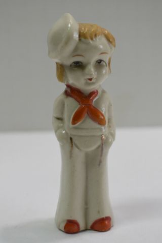 Vintage Sailor Bisque Frozen Charlotte Penny Doll 3 - 1/2 " Japan