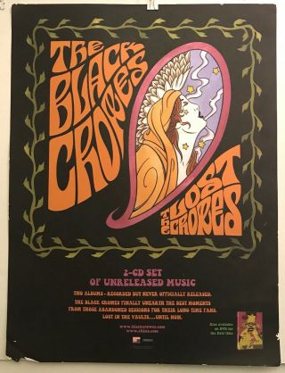 Rare Black Crowes " Lost Crowes " 2006 Promo Poster 18x24 ",  Promo Crowes Matchbox