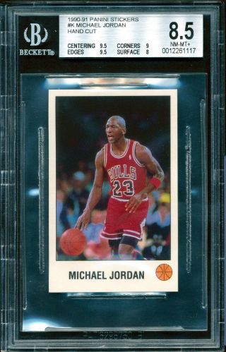 1990 - 91 Panini Nba Stickers K Michael Jordan Bgs 8.  5 Nm - Mt,  Rare Set,  Low Pop