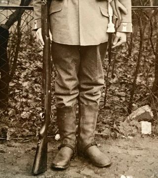 Orig.  Ww1 German Photo,  Guardsman,  Arm Band,  Uniform,  Rifle,  Pickelhaube Rare