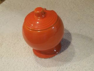 Rare vintage fiesta mustard jar red/orange 2