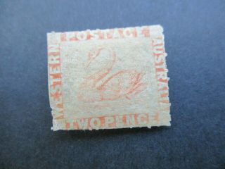 Western Australia Stamps: 2d Orange Swan Perforated - Rare - (j138)