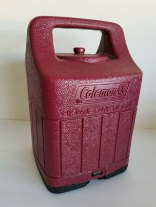 Coleman Propane Lantern Hard / Carry Case Maroon Usa Made