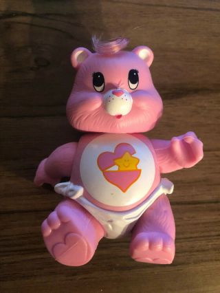 Vintage 1984 Kenner Care Bears 3 " Poseable Figure Baby Hugs Bear Pink