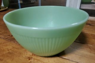Vintage Fire King Jadeite Vertical Ribbed Mixing Bowl 7 1/2 " Rare