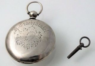 Antique Size 18 Liverpool 13j Sterling Silver Hunting Case Pocket Watch Parts