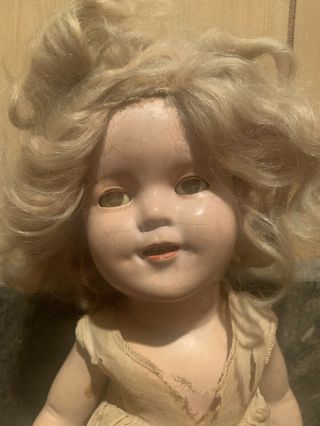 Vintage Ideal Shirley Temple Doll Composition 13 " With Sleep Eyes