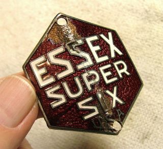 Essex Six Enamel Radiator Badge Emblem 1932 Only? Very Rare