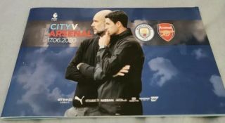 Rare Man City V Arsenal June 2020 Premier League Programme Printed Rare Only 500