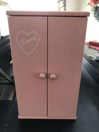 Ginny Doll Furniture Pink Armoire 1950s Vintage Vogue Doll Furniture