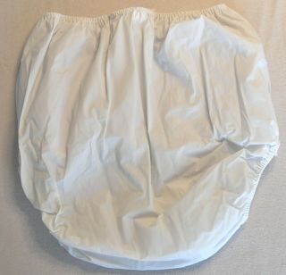 Rare Vintage Gerber Adult Plastic Pants Diaper Cover Medium Milky White 2