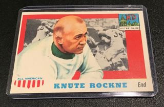 Vintage Rare 1955 Knute Rockne Topps All - American Collegiate Football Card