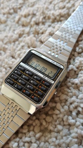Rare Vintage Casio CA - 602 Calculator Watch - Silver 3