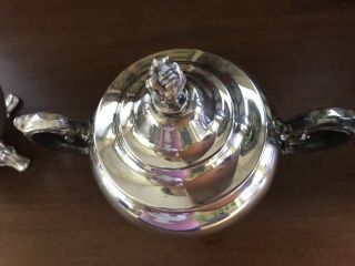Vintage Wm Rogers Silver Plate Cream And Sugar 2