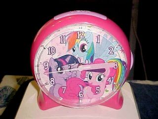 My Little Pony Pink Alarm Clock Hasbro Rare With Led Lights And
