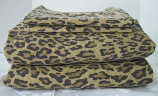 Rare Ralph Lauren King Size Bed Sheets & Pillow Cases Aragon Leopard Neutral