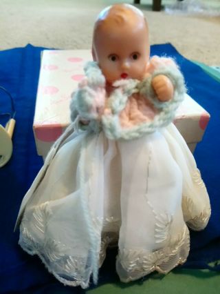 Vintage Nancy Ann Storybook Baby Doll,  3.  5 " Moving Eyes.  Box.