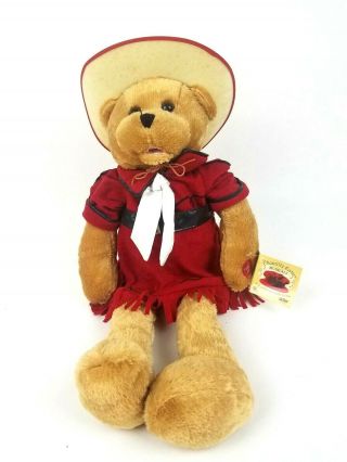 Vintage ©1971 Chantilly Lane Musicals Western Hat Bear Red Dress Does Not Work