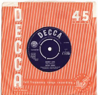 Kathy Kirby - Secret Love Very Rare 1963 Uk 7 " Beat Single Release Ex