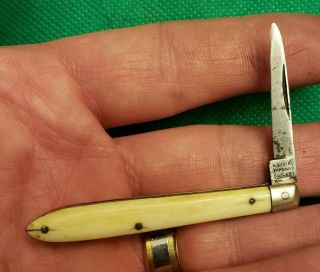 Rare Antique H Bokers Improved Cutlery 1800s Quill Pen Pocket Knife Knives Boker