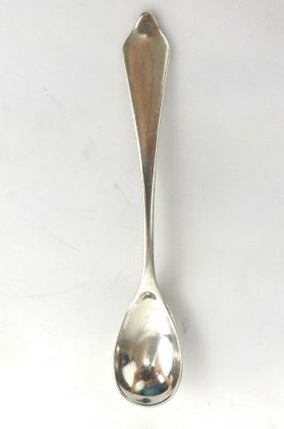 Condiment Ladle Spoon Solid Sterling Silver Arts & Crafts Dog Nose London 1913