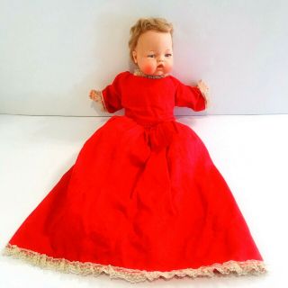 Vintage Ideal Ott 14 Tiny Thumbelina Doll Baby Toy 13 " 1960s